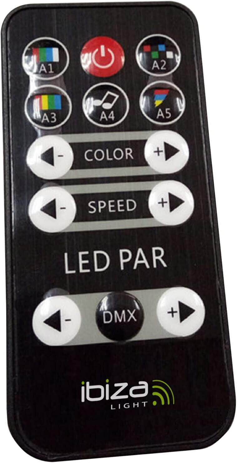 Ibiza - PAR-MINI-RGB3 - PAR-Scheinwerfer mit 12 RGB-LEDs mit je 3 W 3-IN-1