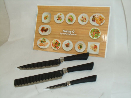 InnovaGoods Black Shark Swiss-Q Namiutsu Messerset (3 Stück)