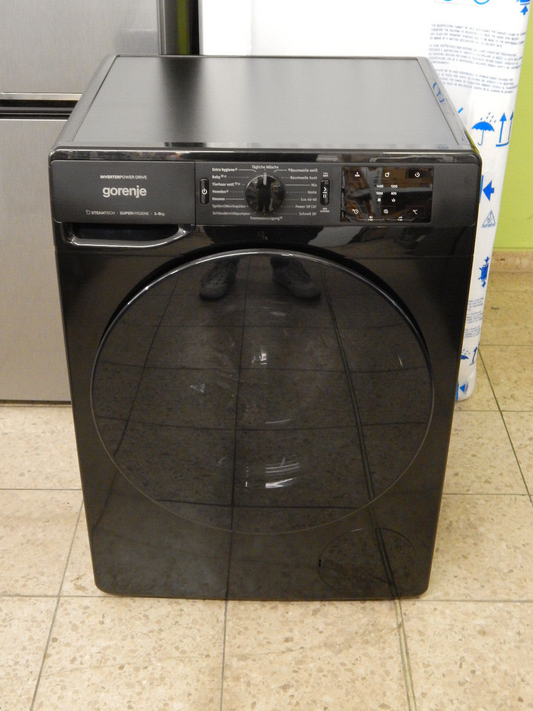 Gorenje 8kg Waschmaschine WNFHEI 84 ADPSB, 1400U/min Dampffunktion in Schwarz