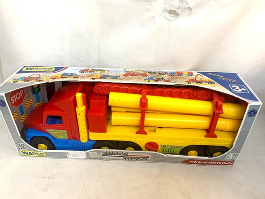 SUPER TRUCK Röhrentransporter mit Kranarm