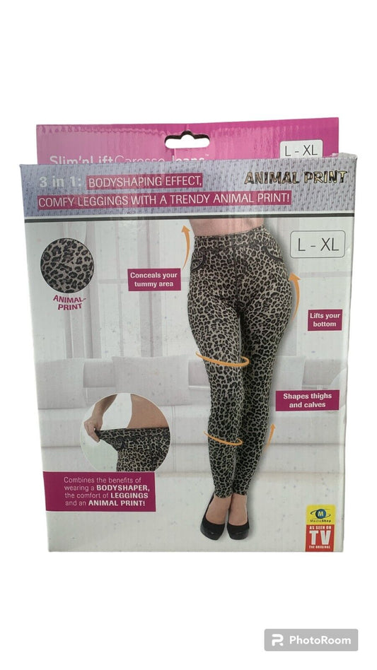 Slim N Lift Caresse Jeans Leopardenmuster 1 Stk Größe L -XL