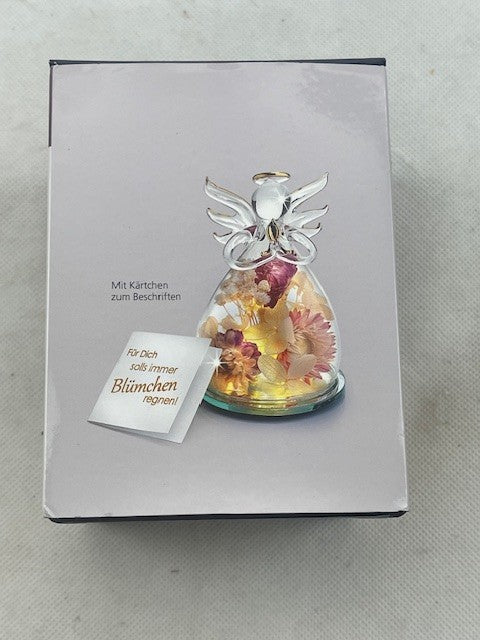 LED-Engel mit Trockenblumen "Fiorella"