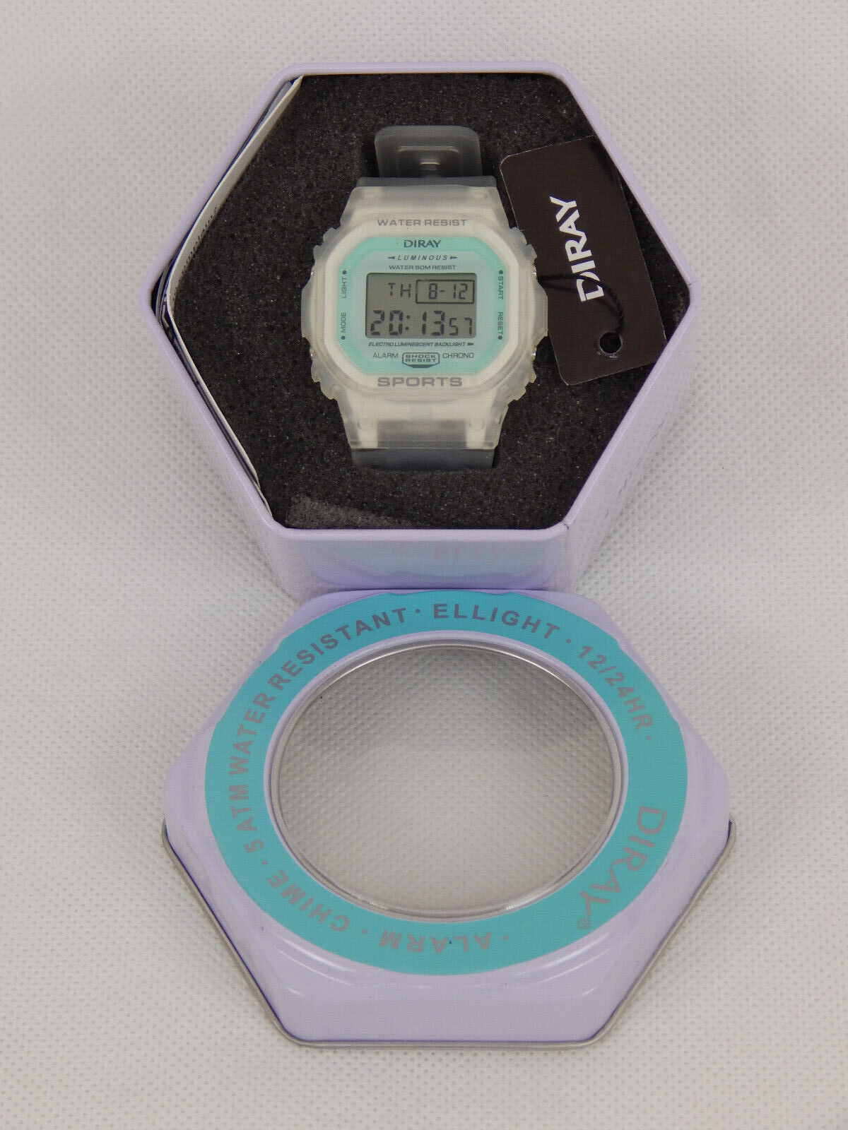 DIRAY Unisex Classic Digitaluhr PU-Armband Digitale Sportuhr Armbanduhr Uhr
