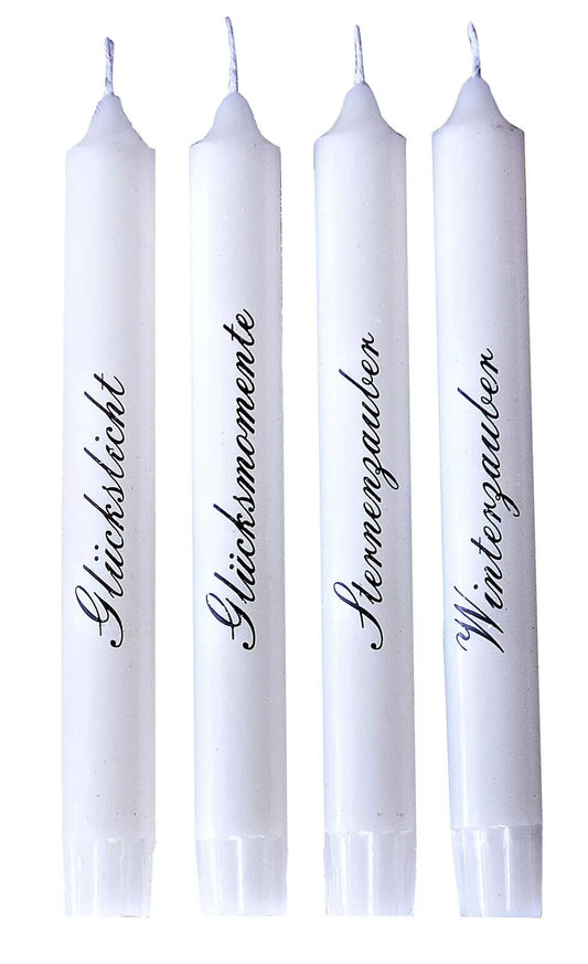 Stabkerzen-Set Wünsche 5er-Set Weltbild weiß Brenndauer ca. 5,5 Stunden