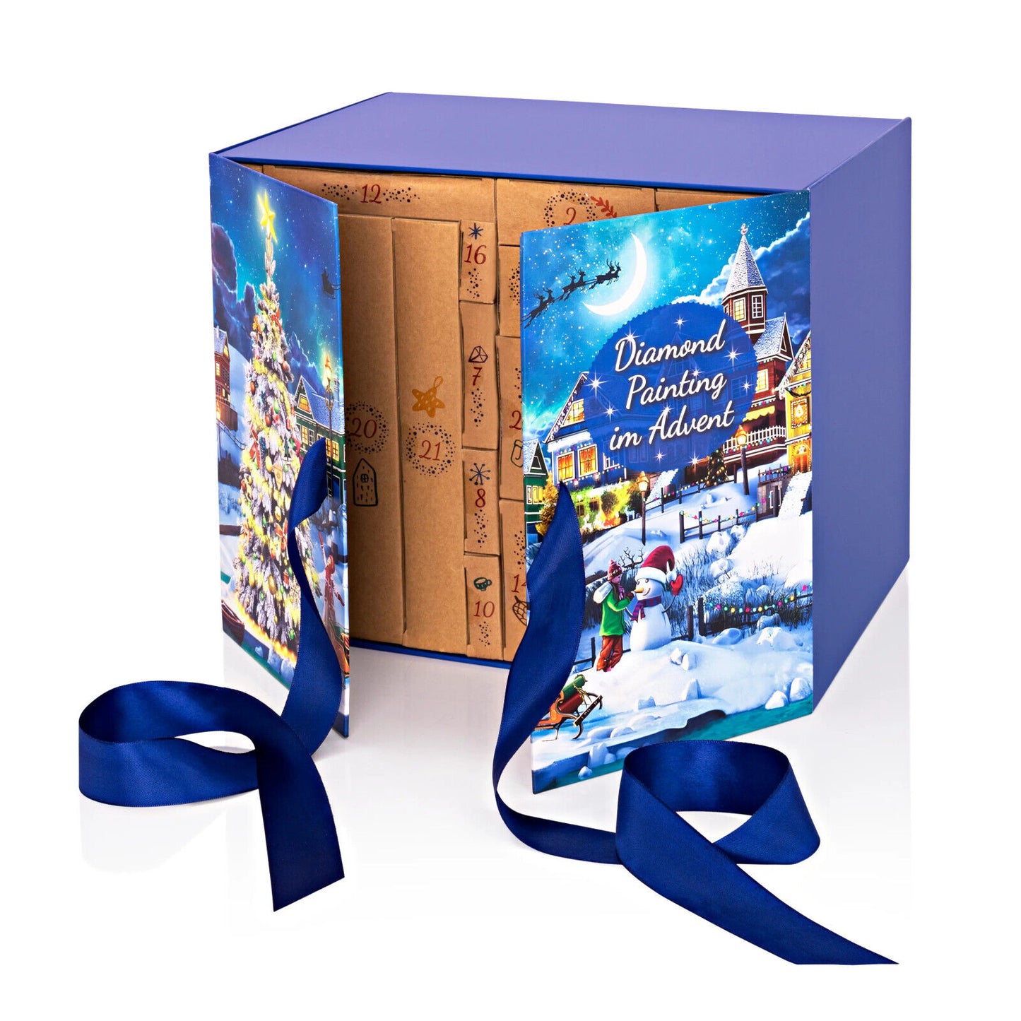 Diamond Painting Adventskalender DIY, 69-teilig Advent Kalender Weihnachten