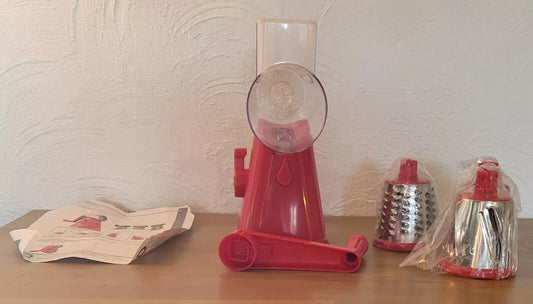NUTRISLICER QVC 3-in1 Mandoline Reibe mit Kurbel Neu OVP
