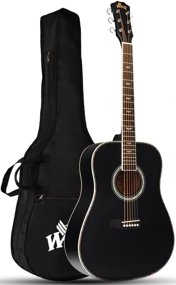 Anfänger Gitarren 41 Zoll mit Gitarrentkoffer, Stimmgerät, Gurt, Plektren, Extra