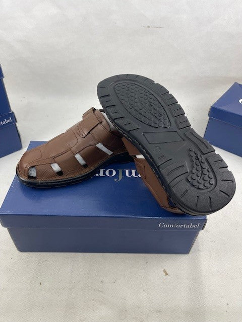 Comfortable Schuhe Braun, Leder,Leder-/Textilfutter (Gr.44)