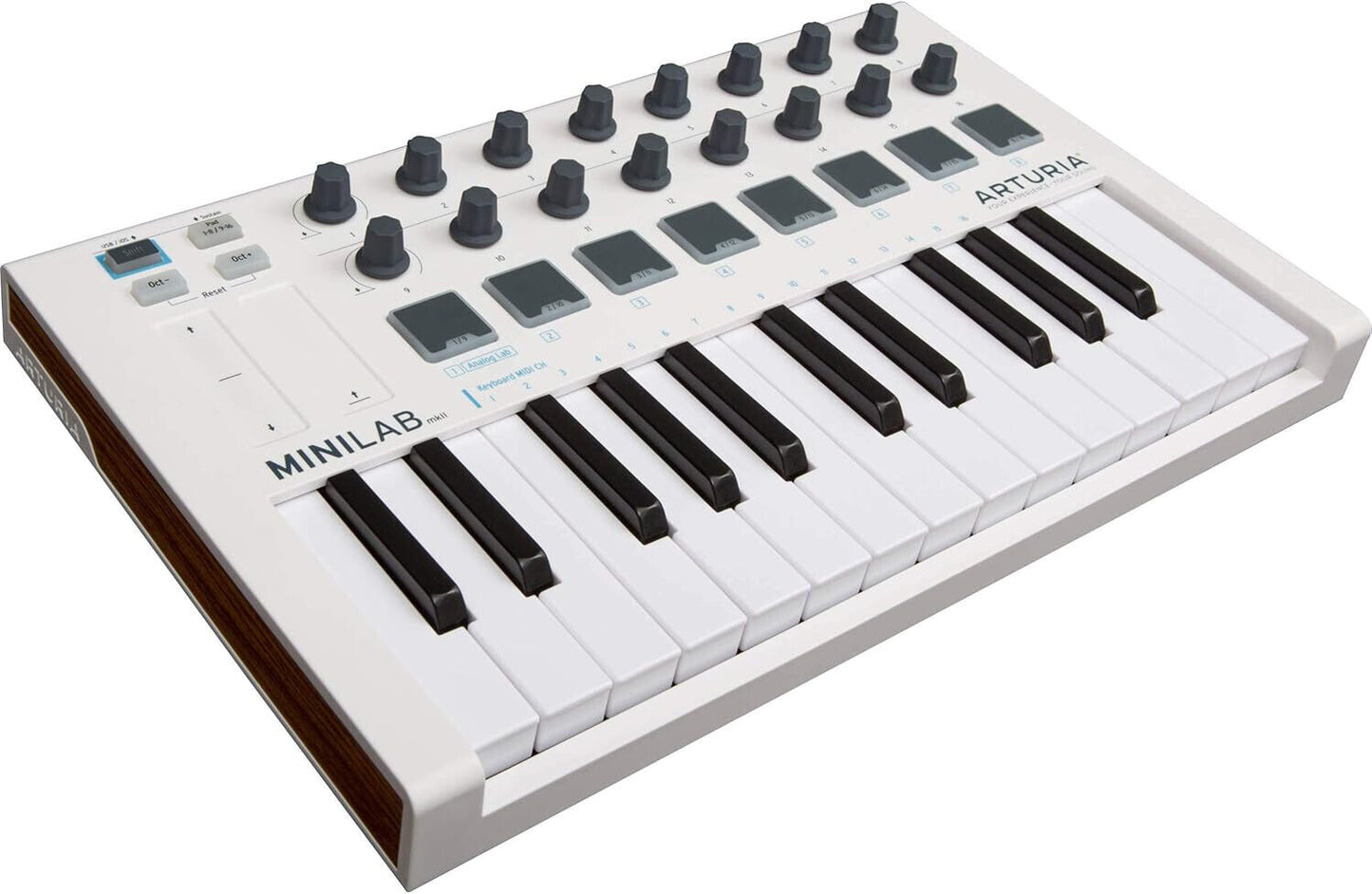 Arturia - MiniLab MkII - Portable MIDI Controller for Music Production, Weiß