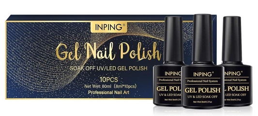 INPING UV Nagellack Set, 10 Farben  Gel Nagellack,inclusive UV Gel Lamp 36W