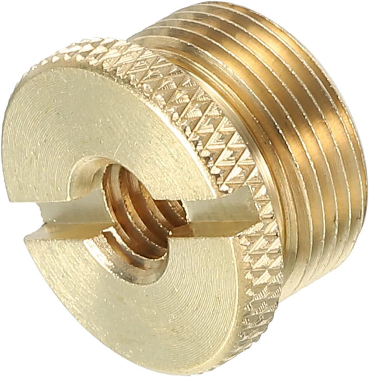 sourcing map Mikrofonständer Adapter 1/4 Buchse auf 5/8 Stecker Messing Mikrofon