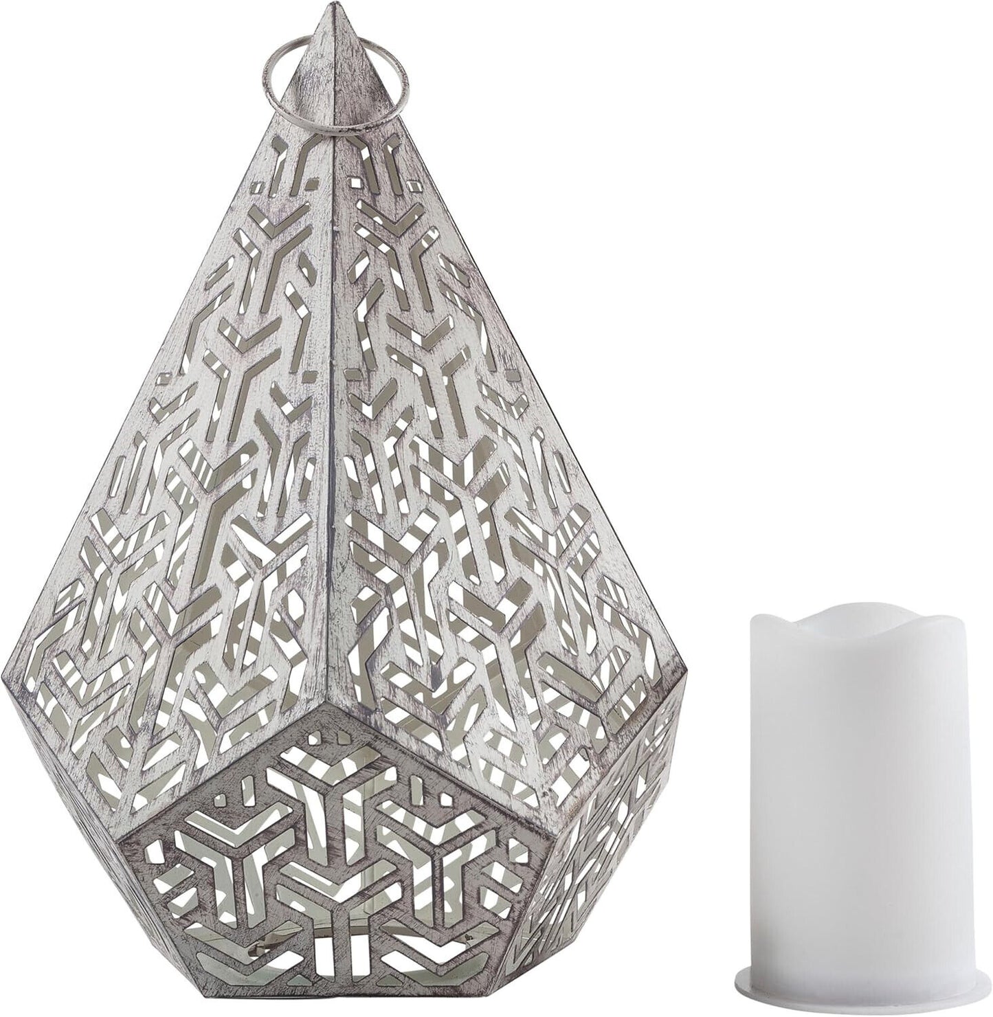 LED-Laterne Pyramide Flammeneffekt Exotische Lichteffekte LED Advent Dekoration