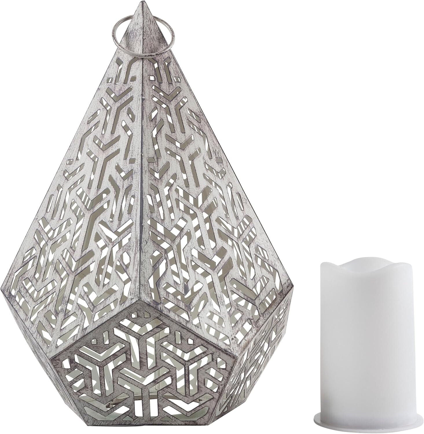 LED-Laterne Pyramide Flammeneffekt Exotische Lichteffekte LED Advent Dekoration