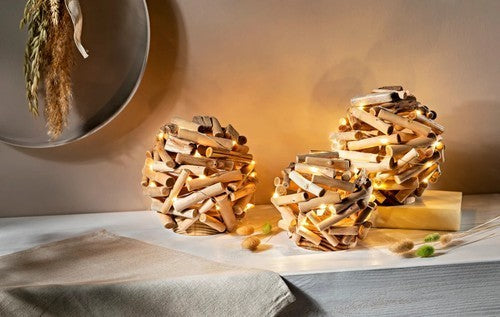 LED -Stimmungsleuchten " Treibholz " 3er - Set - 3 verschiedene Größen