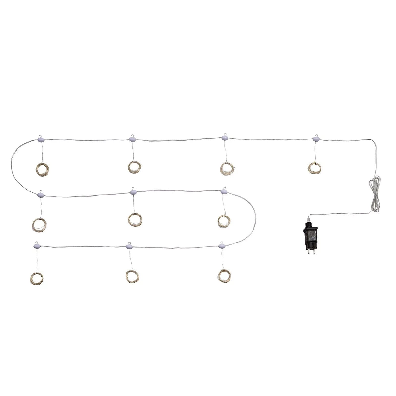 LED-Lichtervorhang Pastell, 300 LEDs, 3m