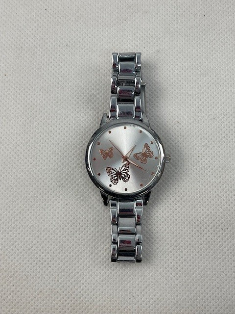 Crystal Blue Schmetterling Ziffernblatt (Rosé) Damen Uhr Frauen Armbanduhr