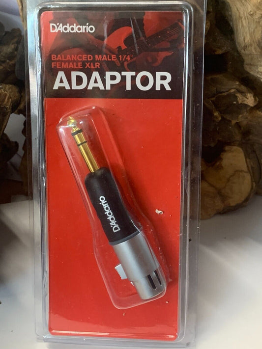 Daddario Adapter  Symmetrischer Stecker 1/4 Buchse xlr