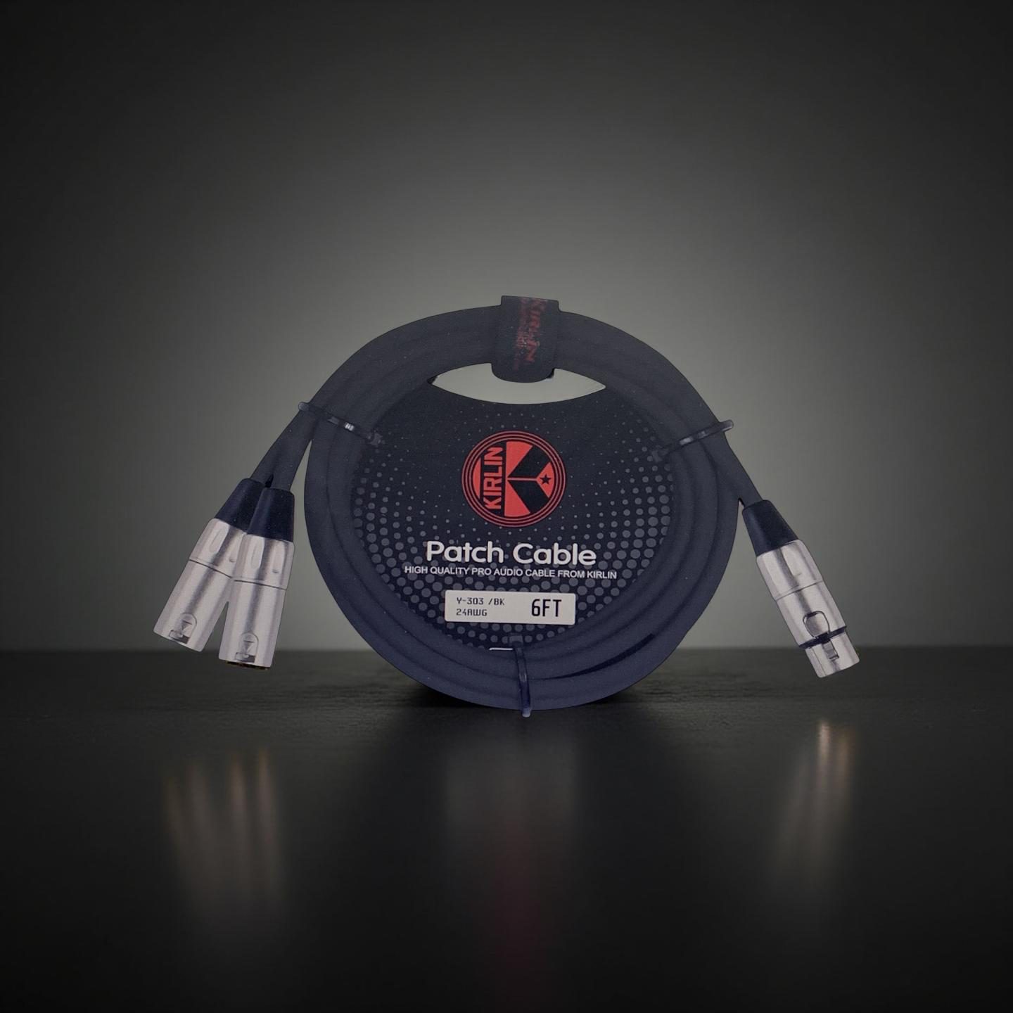 Kabel Y-303-06, 1,8 m, XLR-Buchse auf Dual-XLR-Stecker, Y-Kabel