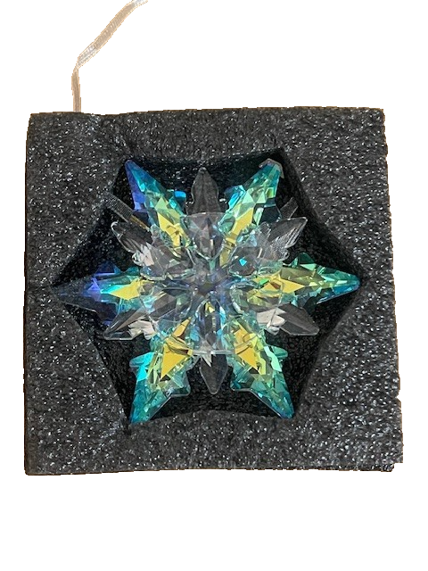 Geschenkset Kristall-Schnee-Flocke mit Grußkarte