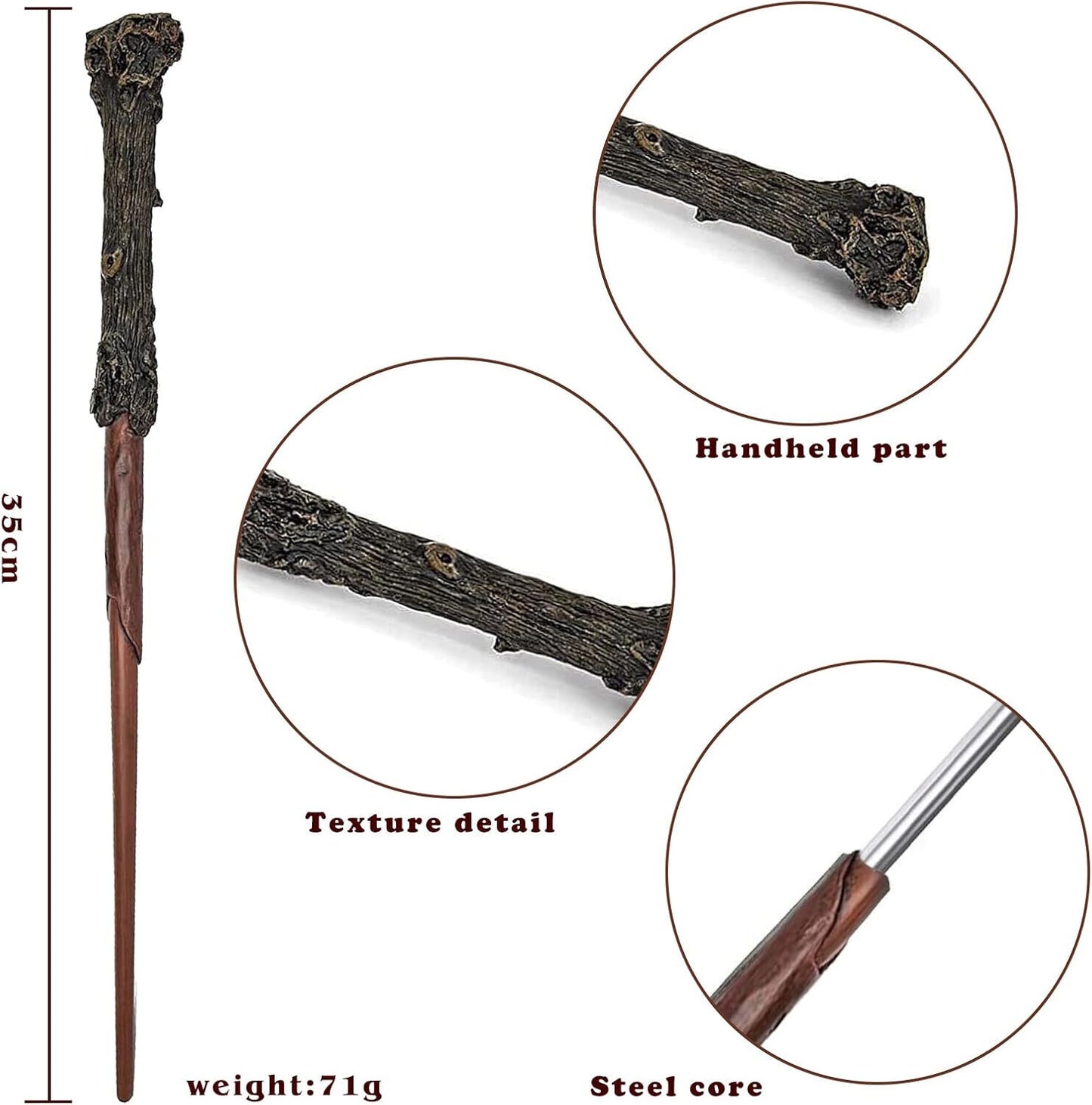 Luxus Zauberstab Wizarding World Harz Zauberstab Harry Kostüm Zubehör für Magier