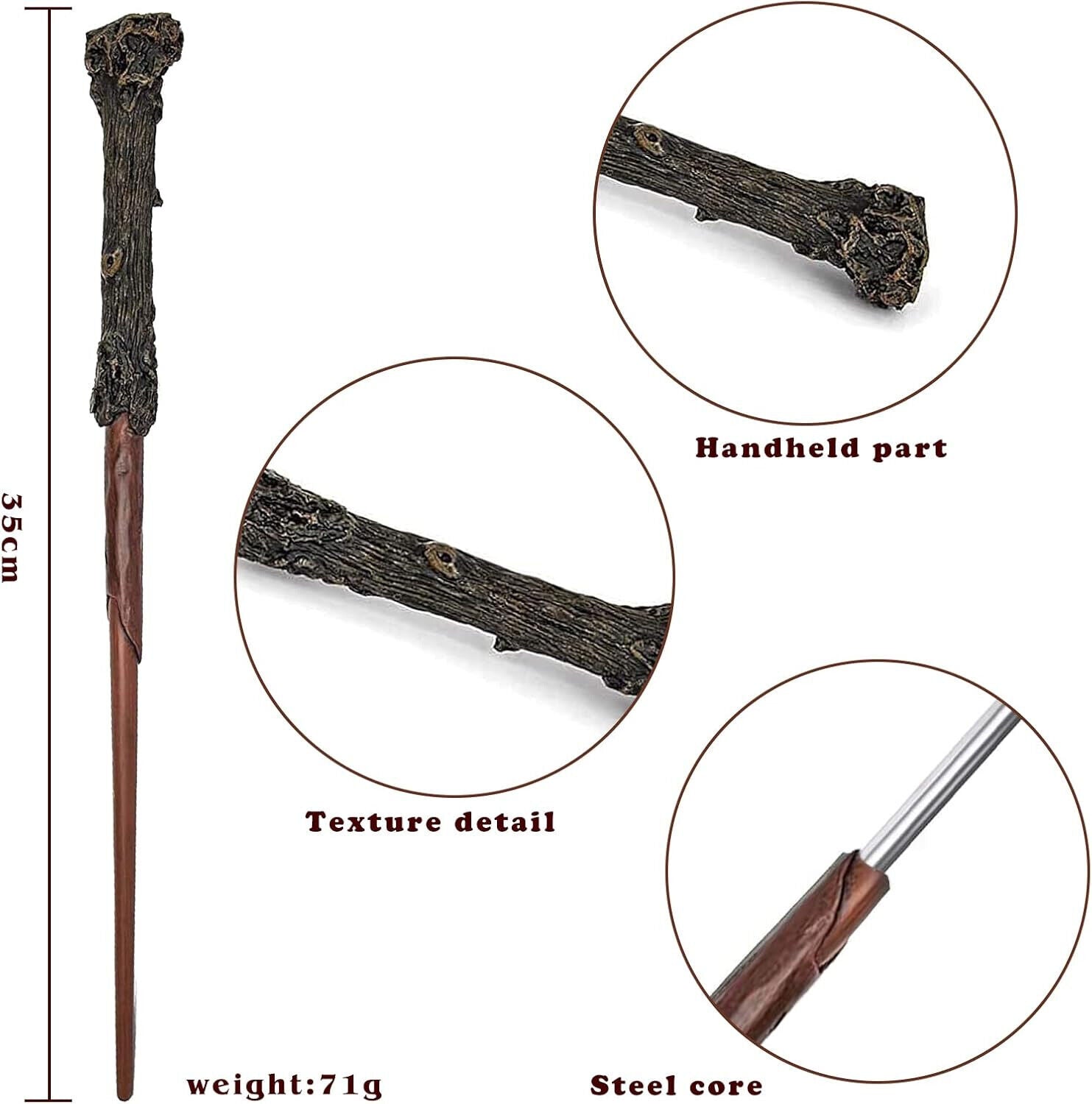 Luxus Zauberstab Wizarding World Harz Zauberstab Harry Kostüm Zubehör für Magier