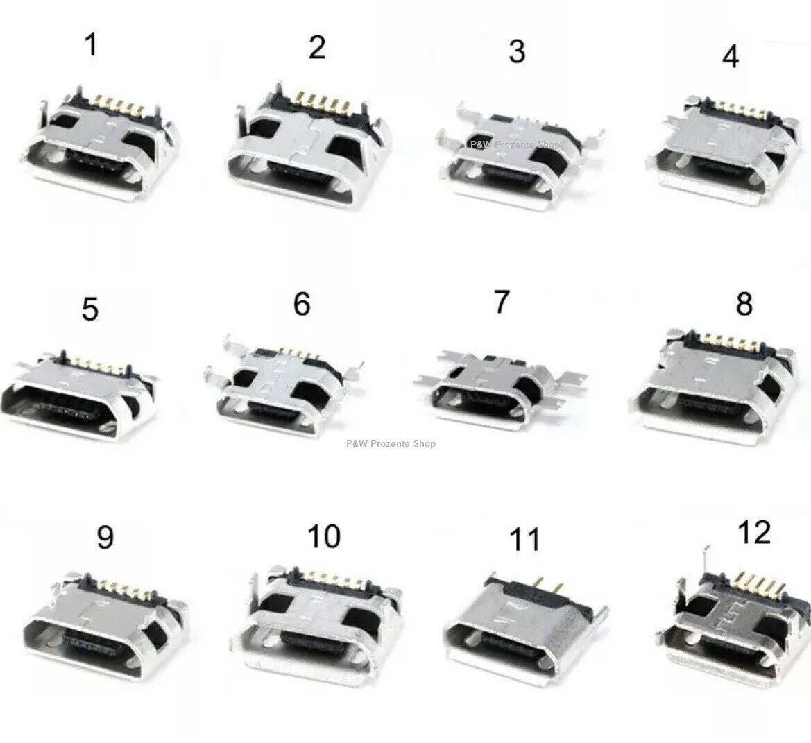 micro usb Buchse Einbau Ladebuchse Lötbuchse 5 Pins usb connector charging port