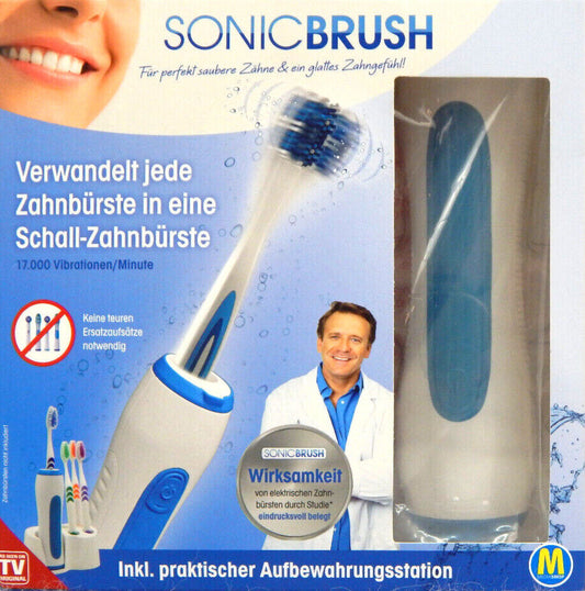 Sonic Brush Verwandelt jede Zahnbürste in eine Schall-Zahnbürste