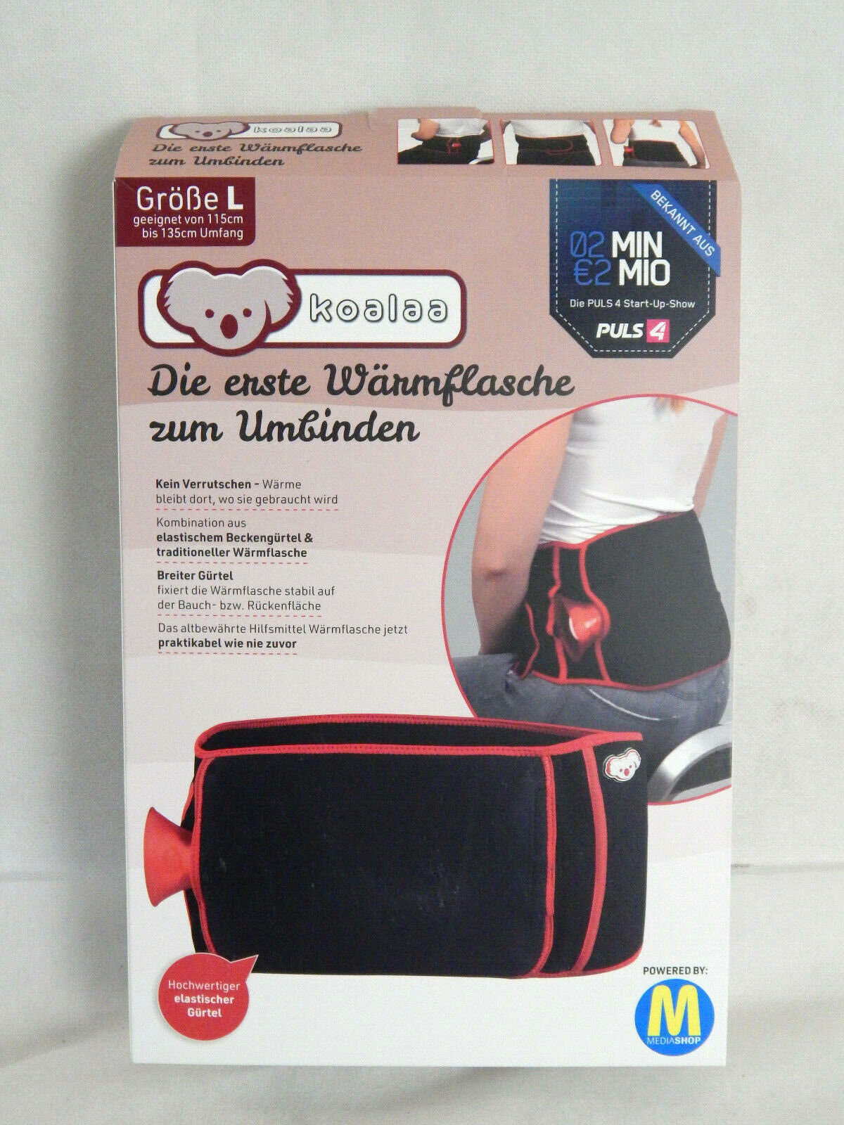 Neoprengurt, Wärmflasche  Größe: L geeignet von 115cm bis 135cm Umfang