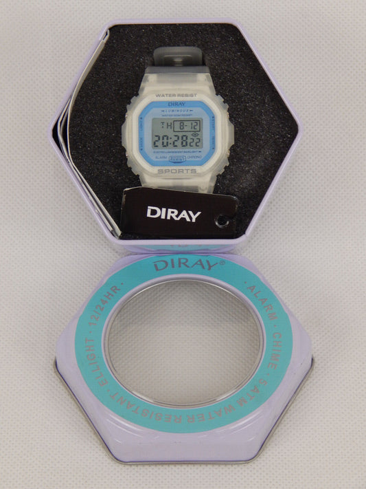 DIRAY Unisex Classic Digitaluhr PU-Armband Digitale Sportuhr Armbanduhr Uhr