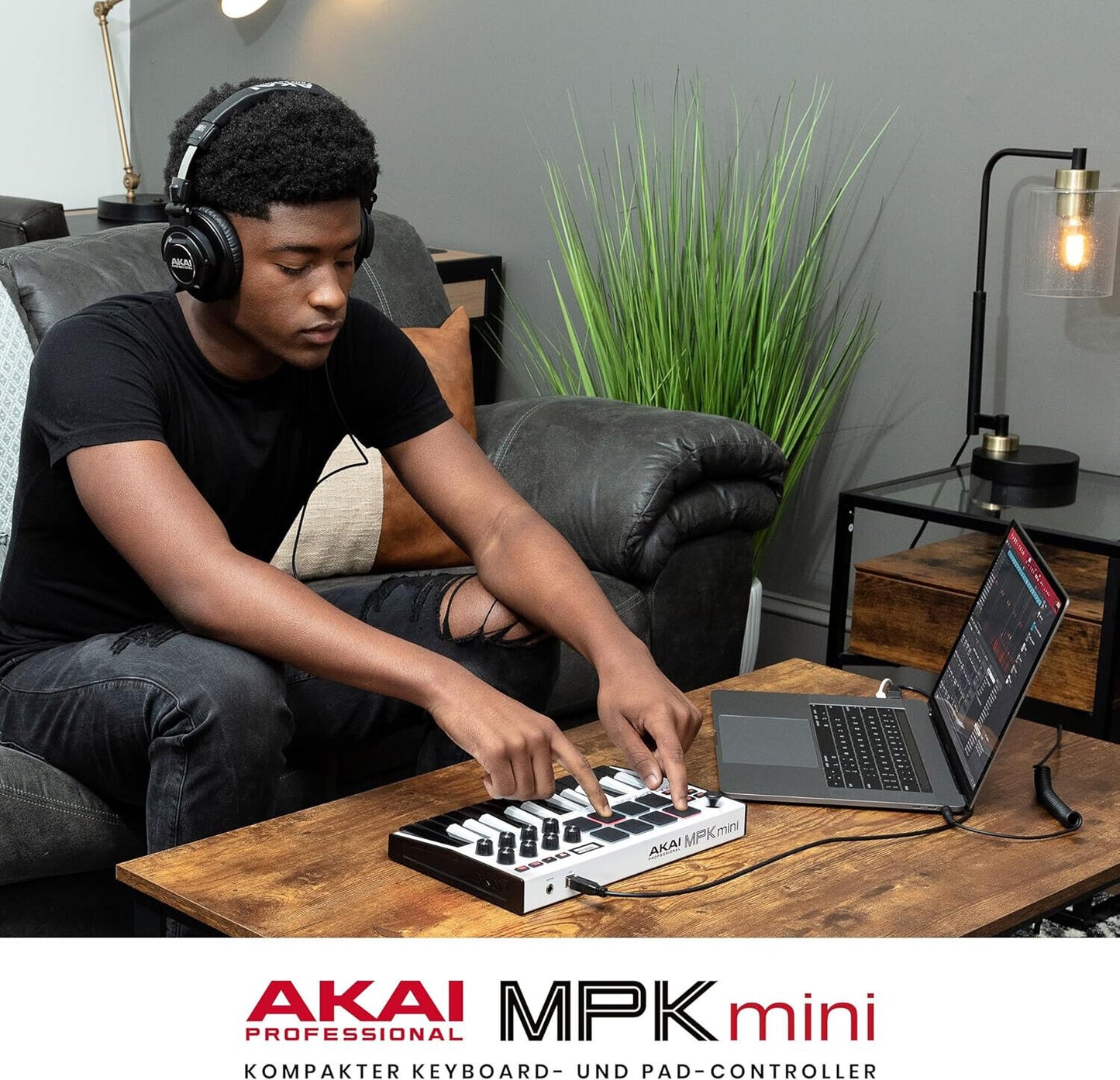 AKAI Professional MPK Mini MK3 – 25-Tasten USB MIDI Keyboard Controller Weiß