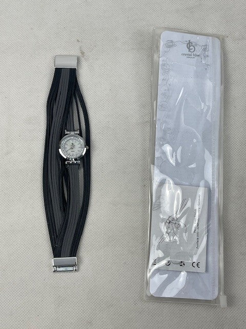 Crystal blue Fashion for fun Damenarmbanduhr (SCHWARZ)