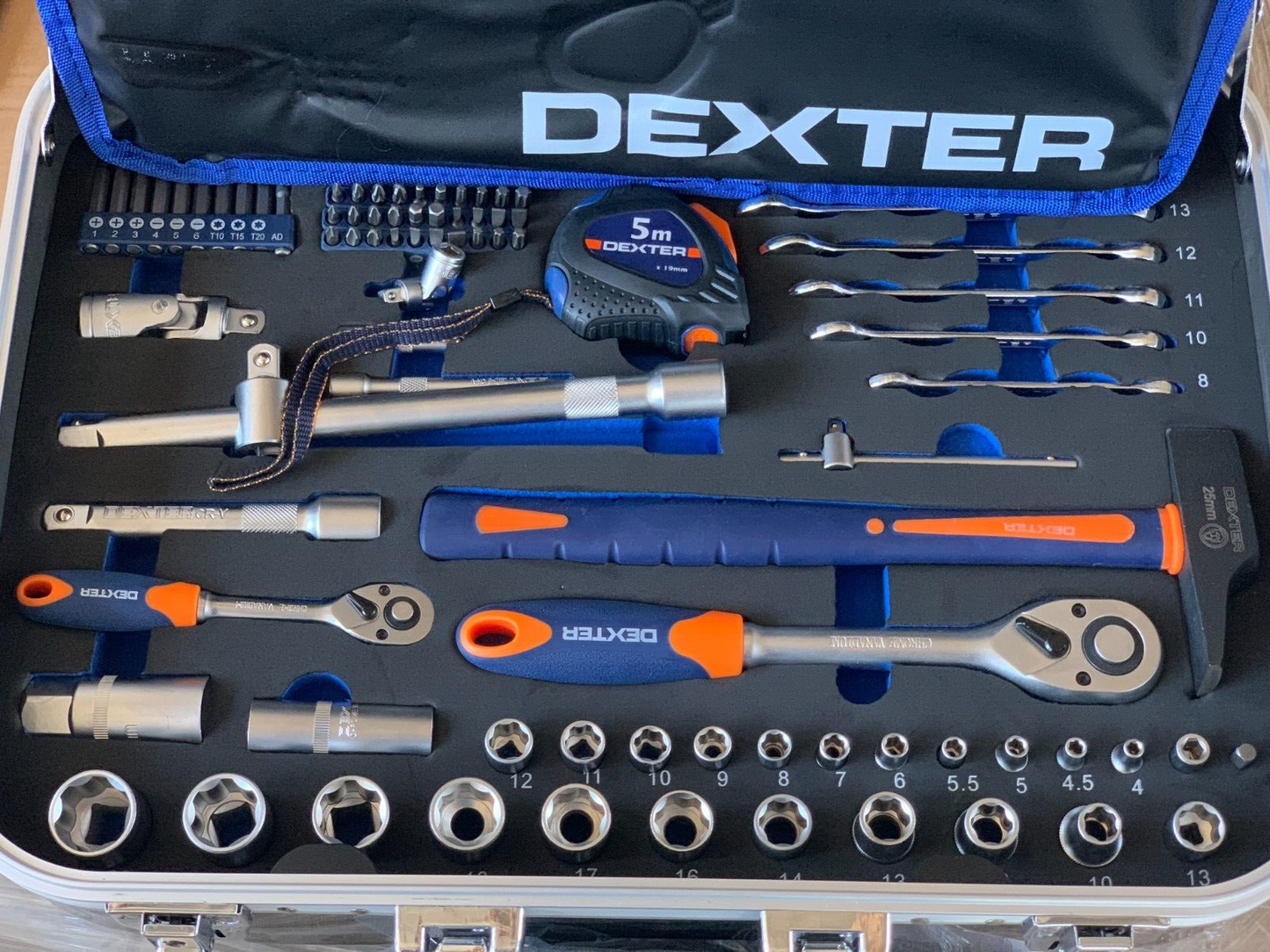 DEXTER - 141-teiliger Werkzeugkoffer - Mit Transportkoffer - Komplettset -, Neu