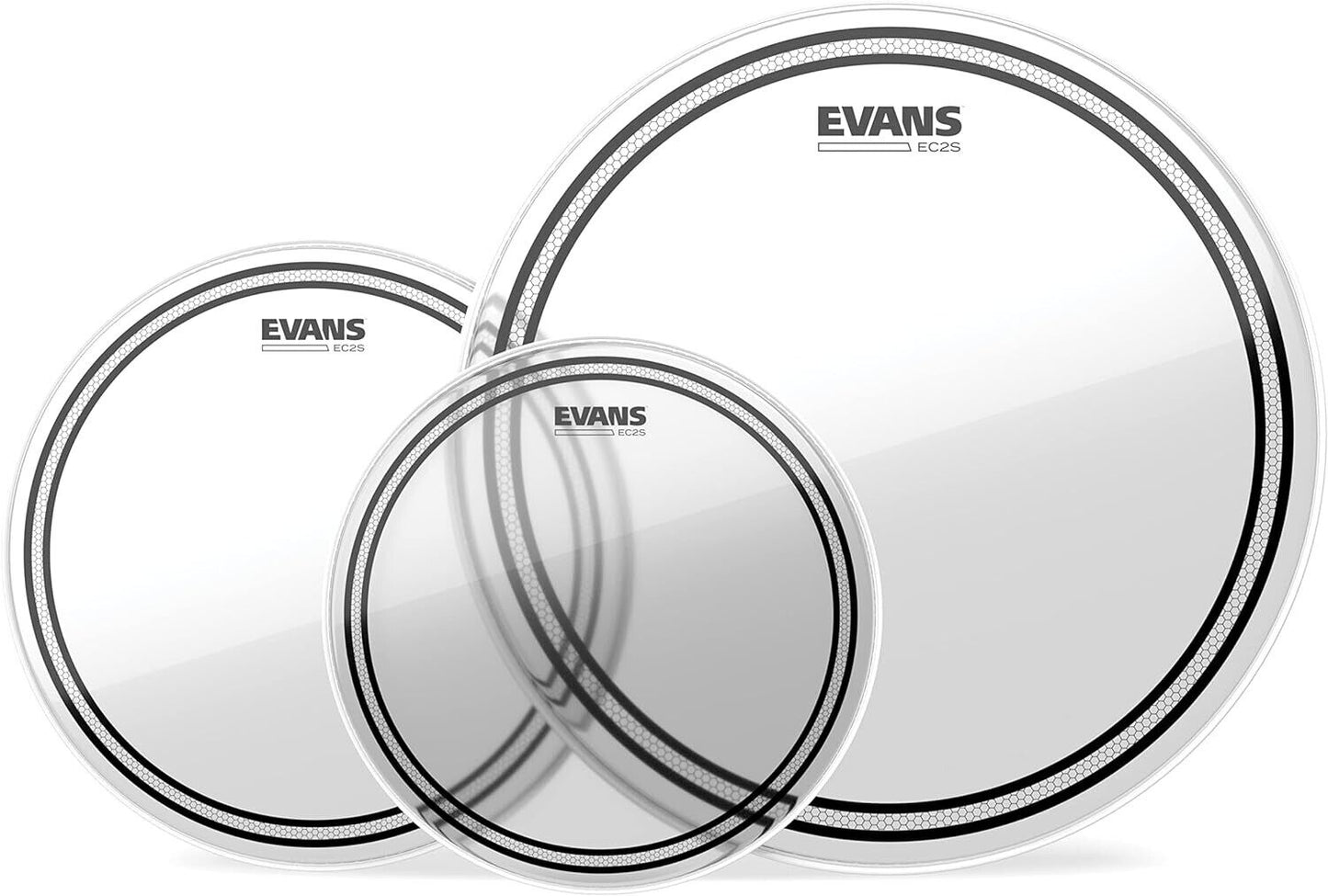Evans ETP-EC2SCTD-R EC2S (Coated) Tom Pack Rock 25,4 cm (10 Zoll), 30,4 cm (12 Z