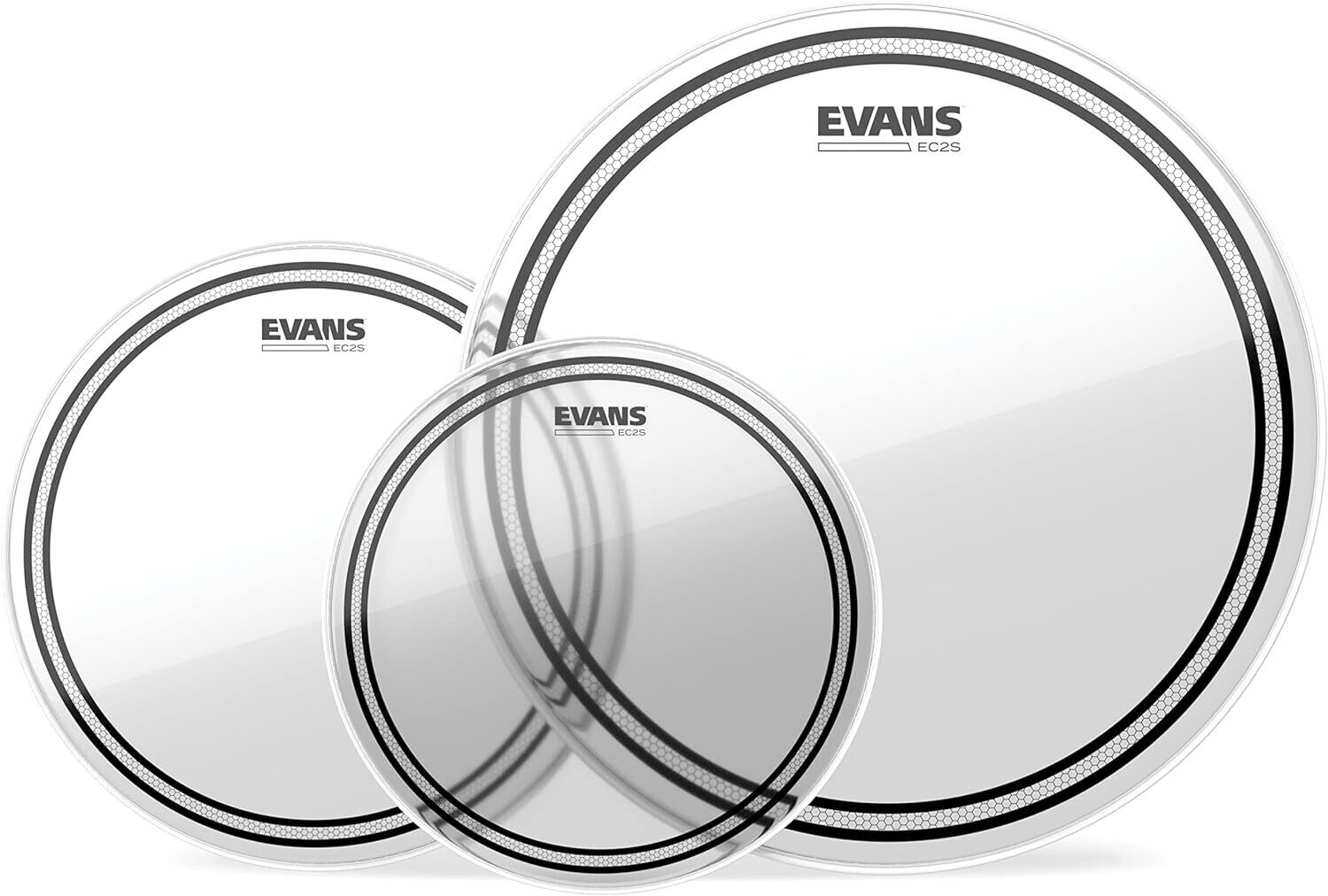 Evans ETP-EC2SCTD-R EC2S (Coated) Tom Pack Rock 25,4 cm (10 Zoll), 30,4 cm (12 Z