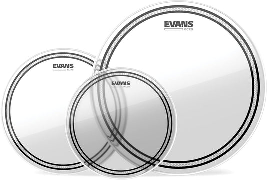 Evans ETP-EC2SCTD-R EC2S (Coated) Tom Pack Rock 25,4 cm (10 Zoll), 30,4 cm (12 Z