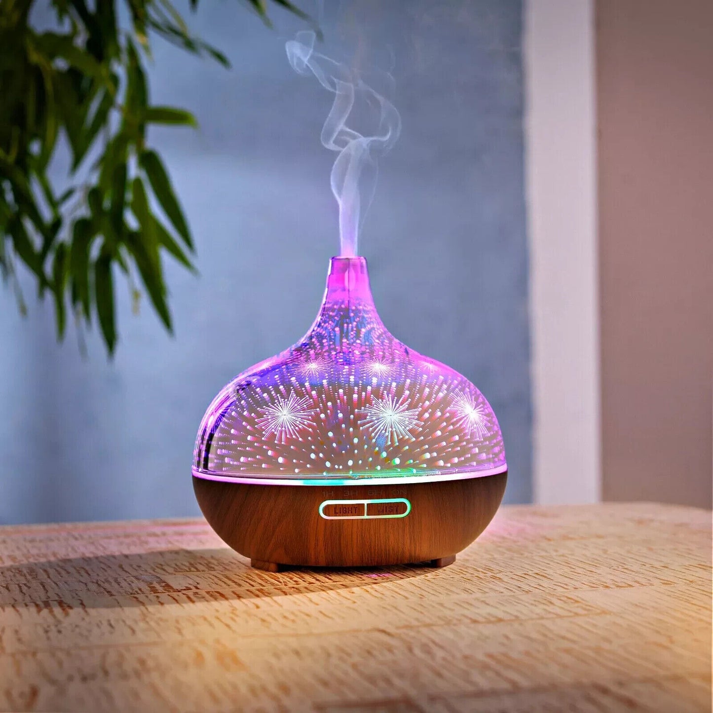 Aroma Diffuser Emotion LED Raumlicht Holz-Optik Farbwechsel