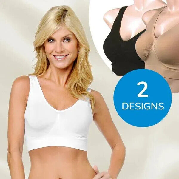 Ahh Bra 3er Set - Größe: XL - Rosa, Türkis, Flieder Damen BH bei 30° Waschbar