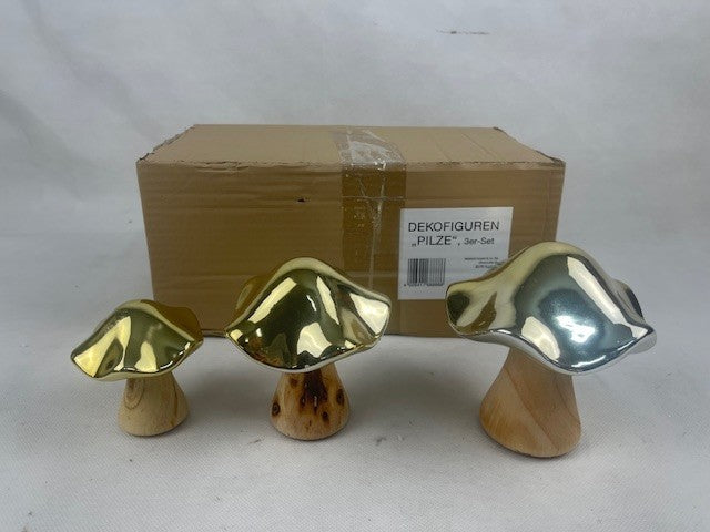 Dekofiguren "Pilze", 3er-Set