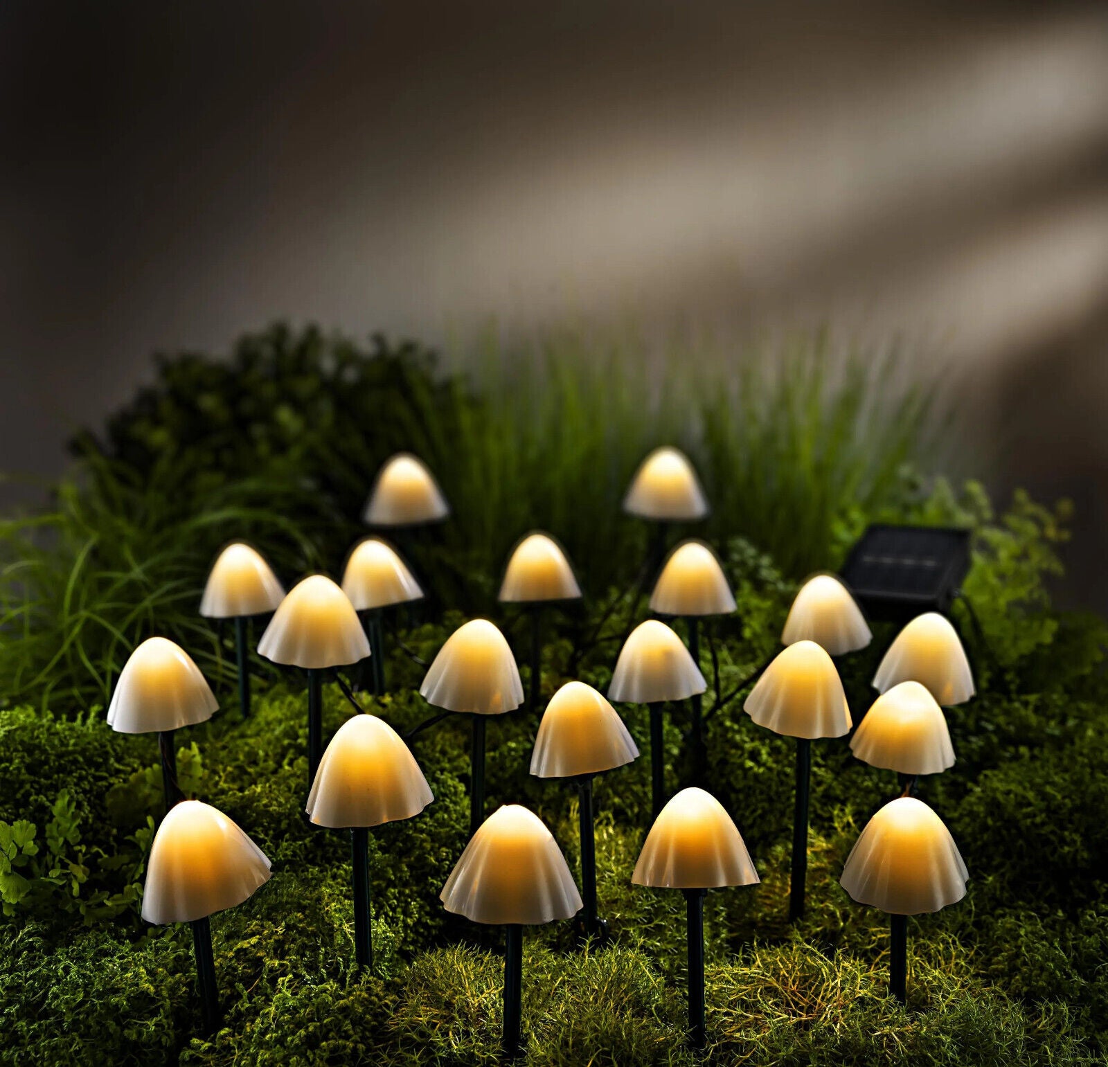 Solar-Stecker "Pilze" 20er-Set Solar Gartenddeko LED Gartenstecker Solar Deko