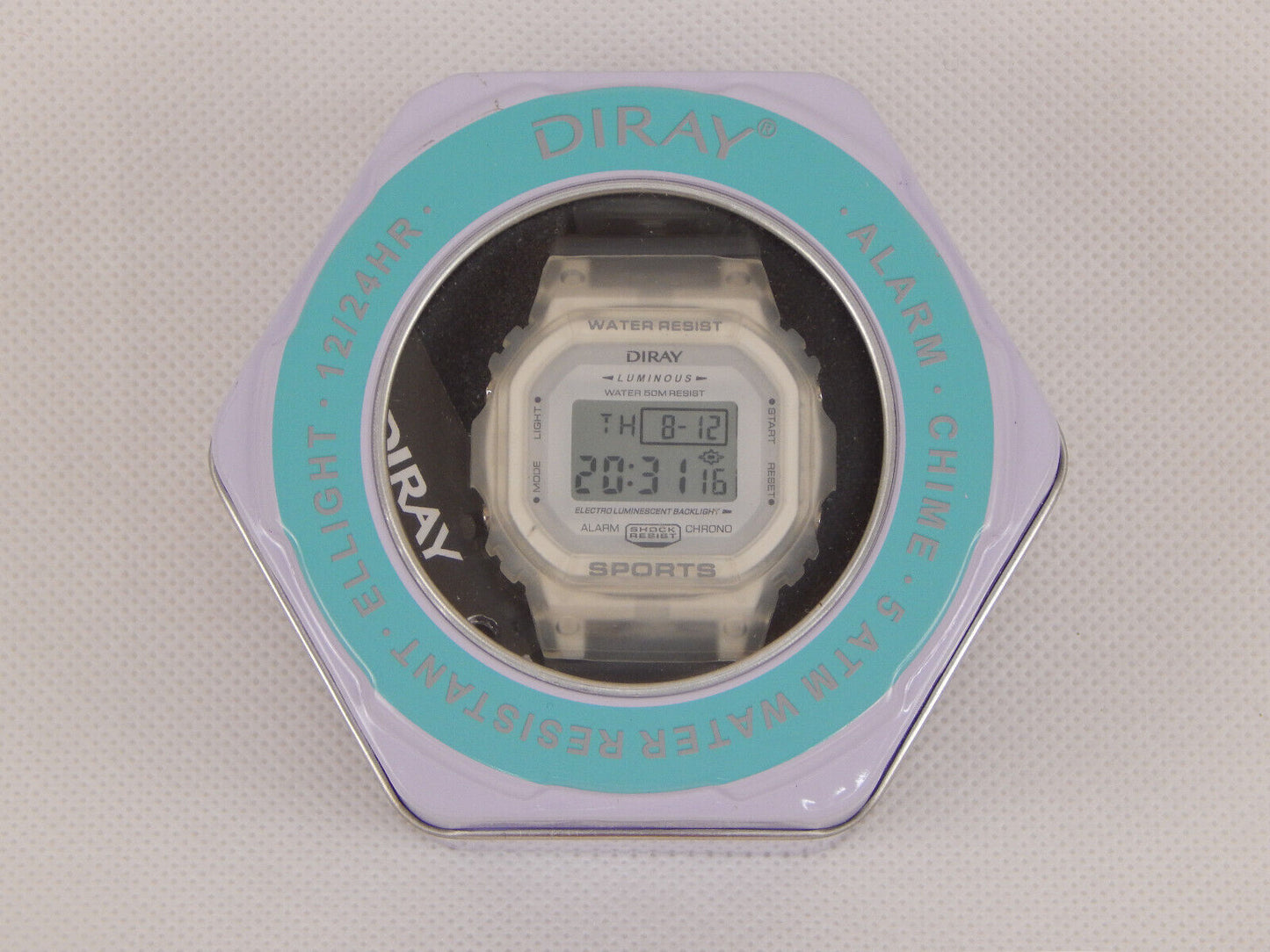DIRAY Unisex Classic Digitaluhr PU-Armband Digitale Sportuhr Armbanduhr Uhr