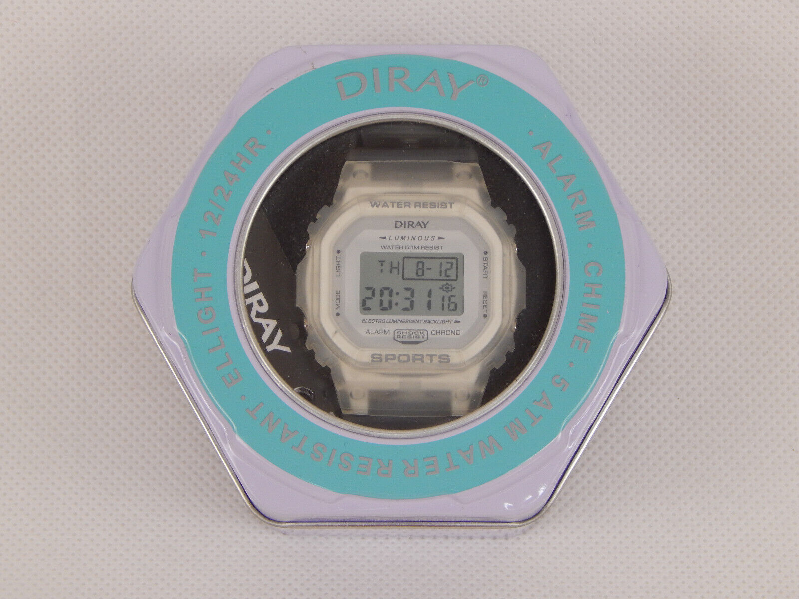 DIRAY Unisex Classic Digitaluhr PU-Armband Digitale Sportuhr Armbanduhr Uhr