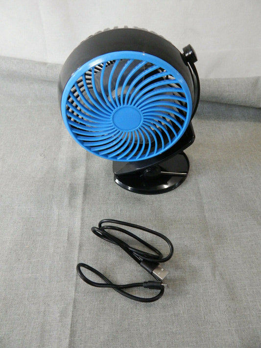 Go Fan ist Power-Kühlung im Mini-Format mit Akku -USB Farbe ist Weis/blau
