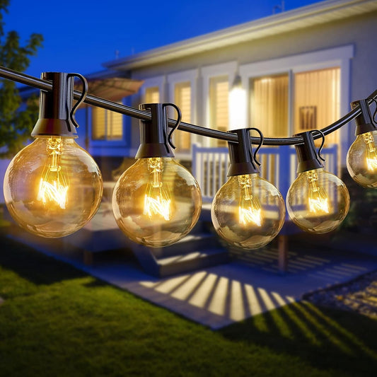 Globel Lichterketten, 9m/29ft Festonlichter G40 30+5(Ersatz) Glühbirnen, IP44 wa