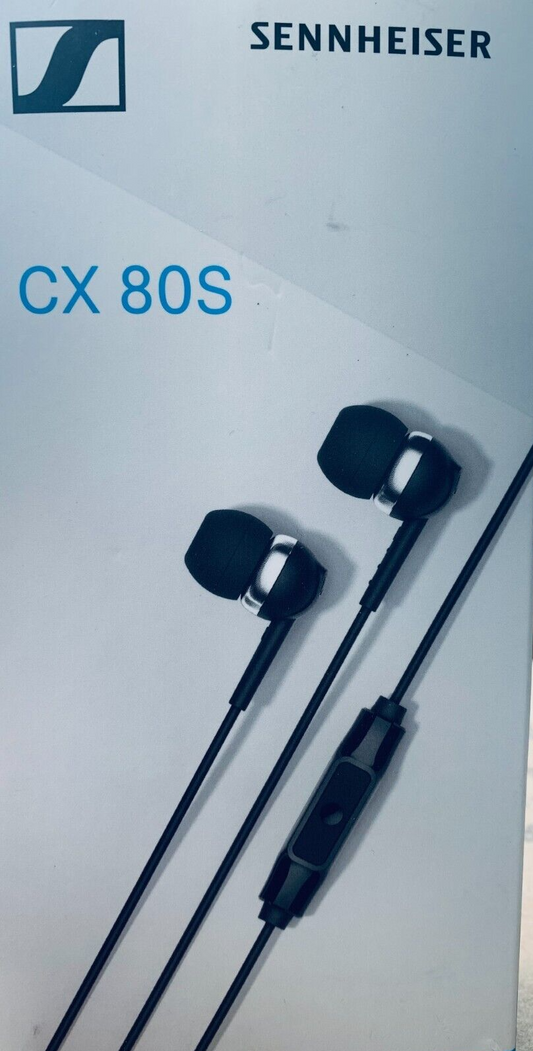 Sennheiser CX 80S In-Ear-Hörer mit integrierter Fernbedienung, schwarz, klein
