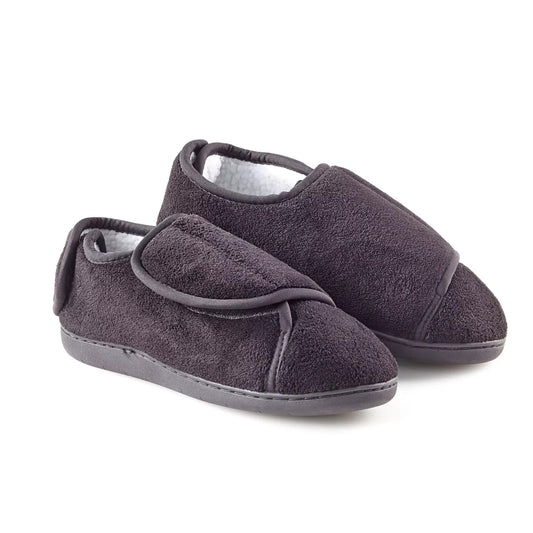 Klett Hausschuhe Orbisana Schwarz Größe 44-45 Pantoffeln warmes Futter