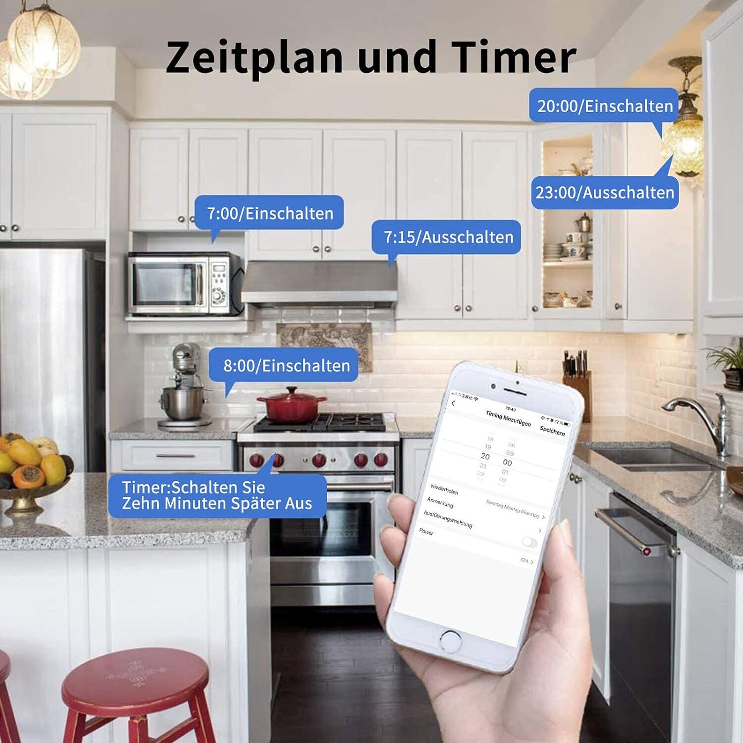 WLAN Steckdose, Alexa Smart Steckdose 4Er Pack, Alexa Zubehör Lichtschalter Smar