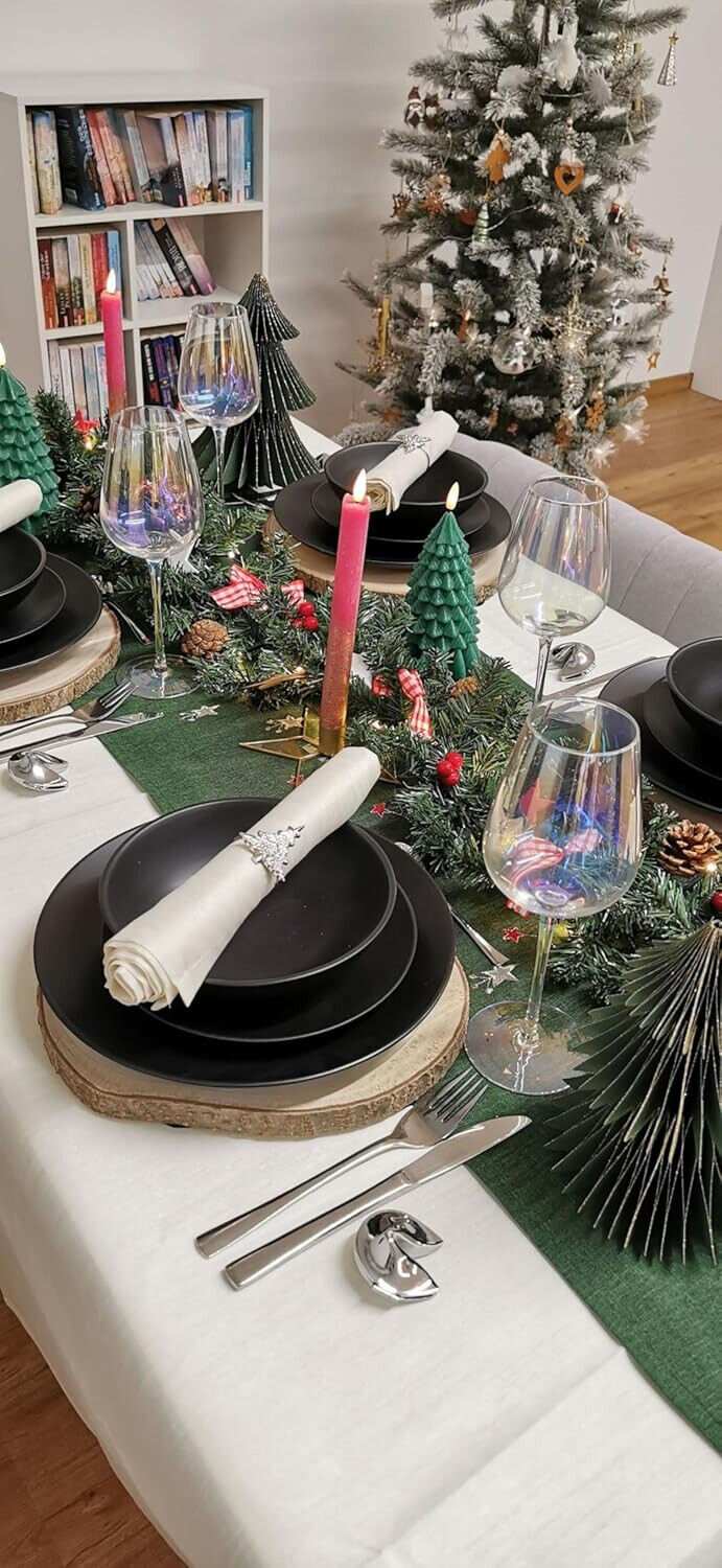 Deko-Tannen aus Papier, Grün, 3er-Set Papier Dekoration Advent Weihnachten Deko