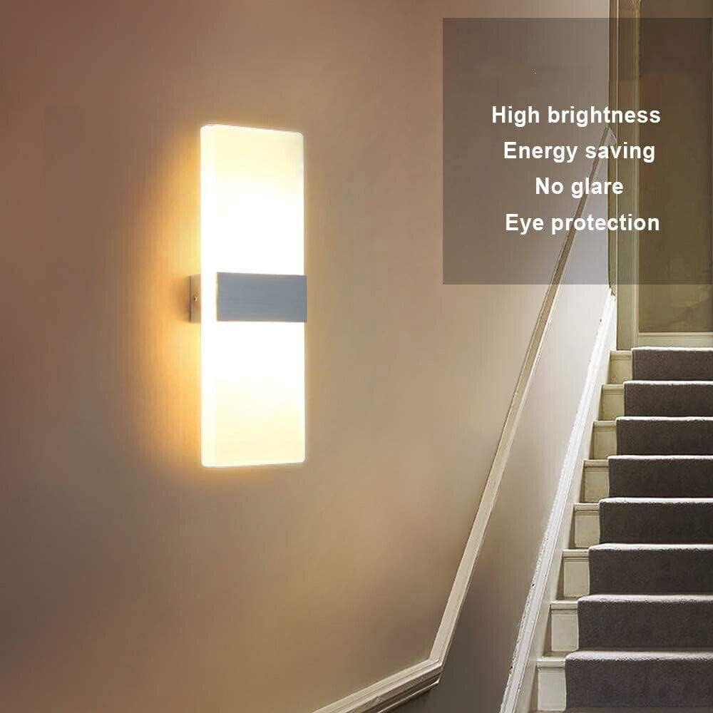 Lightsjoy LED Wandlampe Innen Moderne Wandleuchte up and down Flurlampe Wand Bel