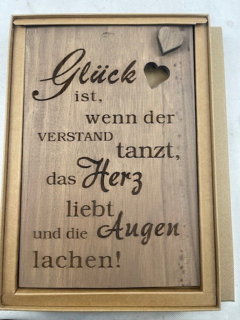 Holzbild "Glück"