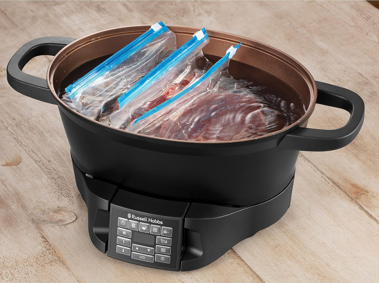 Russell Hobbs Good to Go Multi-Cooker Multikocher mit abnehmbarem Bedienfeld